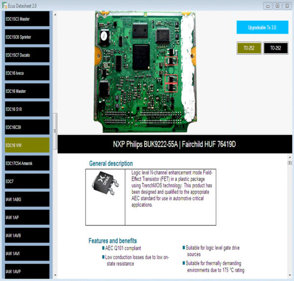 Ecus Datasheet Sotware